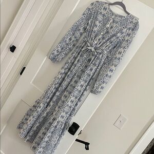 Boho Dusty Blue Maxi Dress